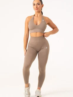Lift Rib Seamless Halter Sports Bra
