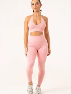 Lift Rib Seamless Halter Sports Bra