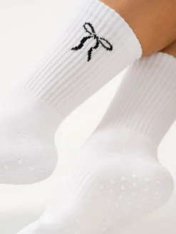 Pilates Bow Crew Socks