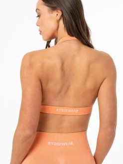 Rib Seamless Halter Sports Bra