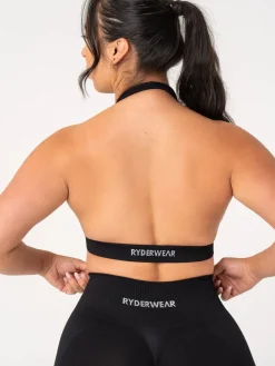 Rib Seamless Halter Sports Bra
