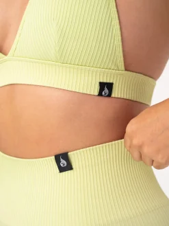 Rib Seamless Halter Sports Bra