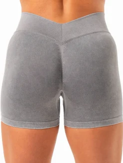 Stonewash Seamless V Back Shorts