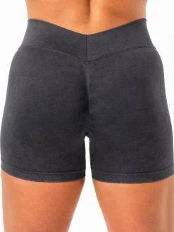 Stonewash Seamless V Back Shorts