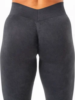 Stonewash Seamless V Back Leggings